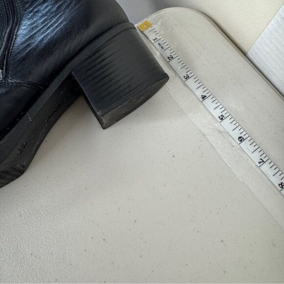 Rieker Greta Black Fleece Lined Leather Block Heeled Ankle Boots Size 42 - Picture 6 of 16